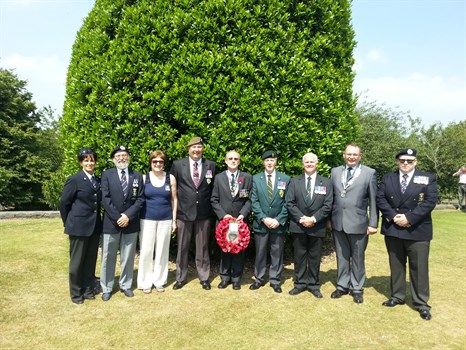 Branch Members and Friends at the Irish National Day of Demembrance Dublin 13th July 2013.