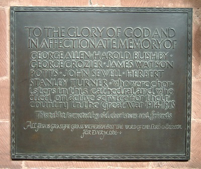 memorial to the Cathedral Choristers