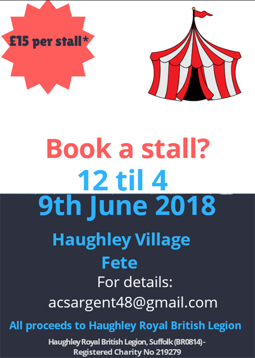 Calling all stall holders - Haughley needs you!