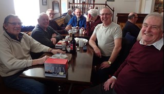 members of the Veterans breakfast club enjoying a get together