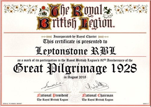 Great Pilgrimage 90 Certificate