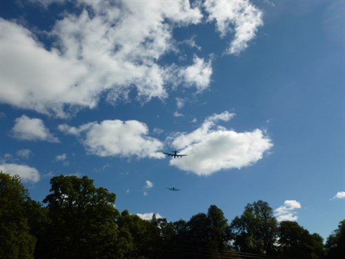 Lancasters in flight