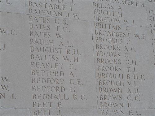 23 JW Bateman Theipval Mem