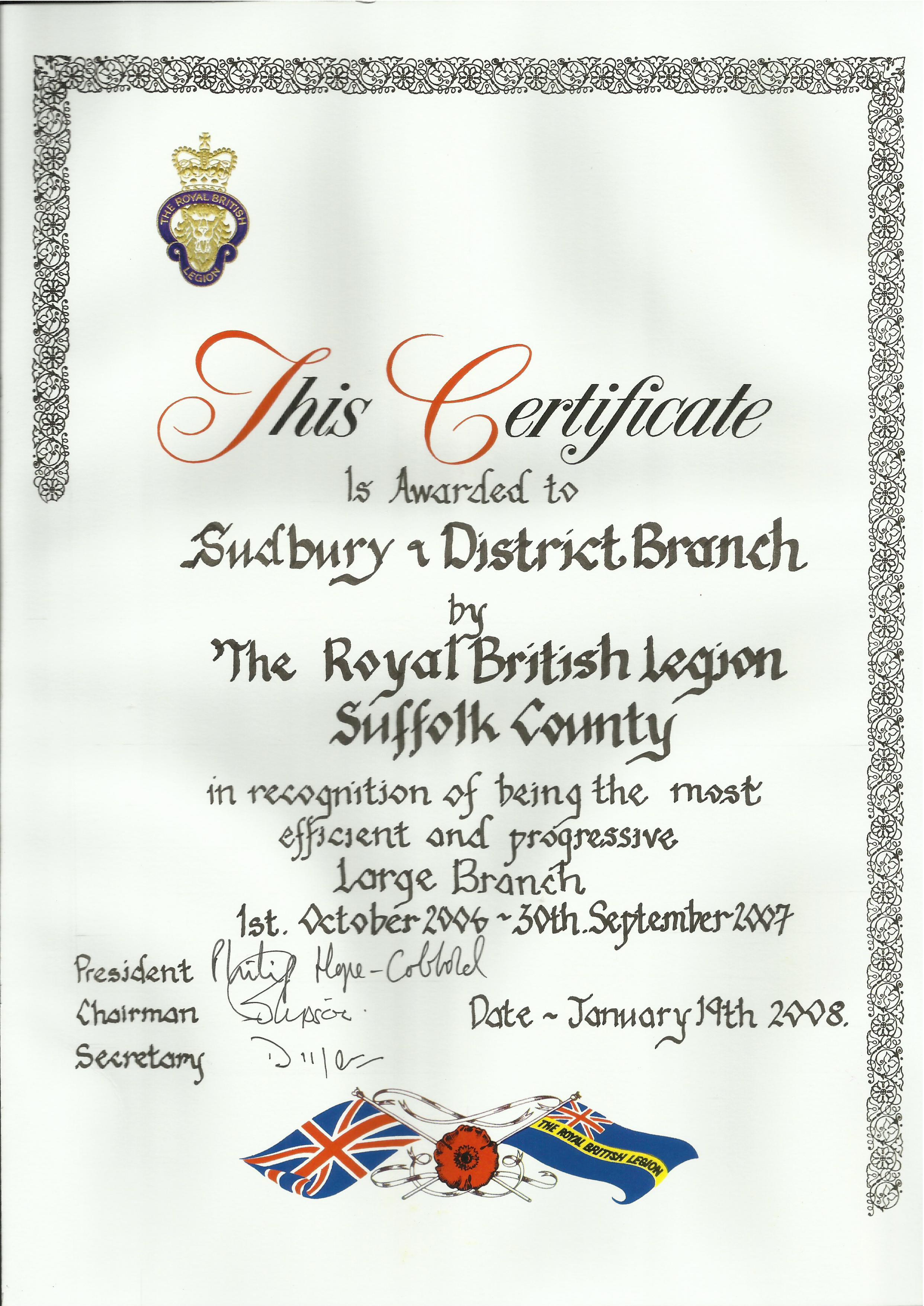 Welcome to the Sudbury Branch of The Royal British Legion - Sudbury ...