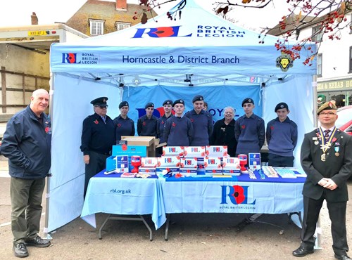 1265 (Horncastle) Squadron RAF Air Cadets supported the Poppy Appeal by selling poppies in Tesco and the Co-op.